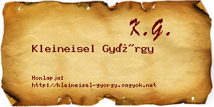 Kleineisel György névjegykártya