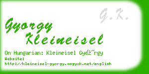 gyorgy kleineisel business card